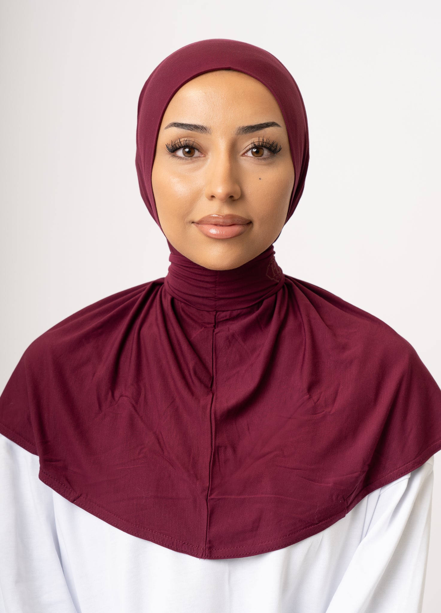 Instant Hijab Bamboo Berry Bloom (Deep Red / Burgundy)