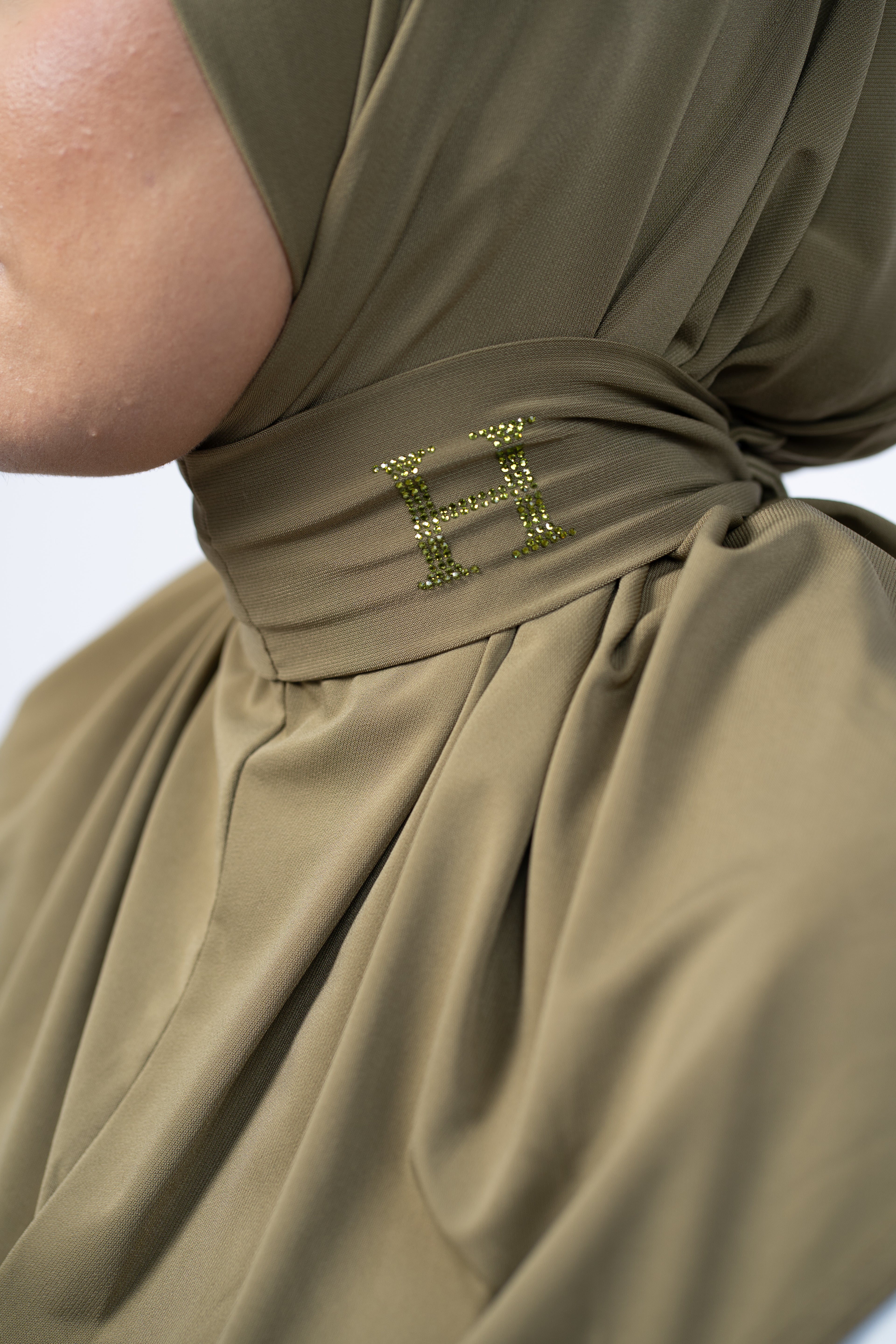Instant Hijab Stone Edit Golden Olive