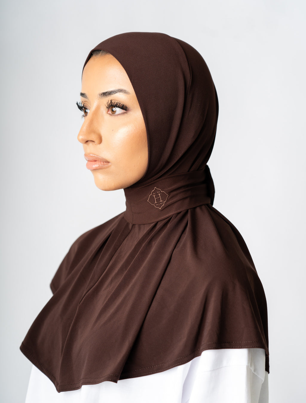 Instant Hijab Dark Espresso Glow (Dark Brown)