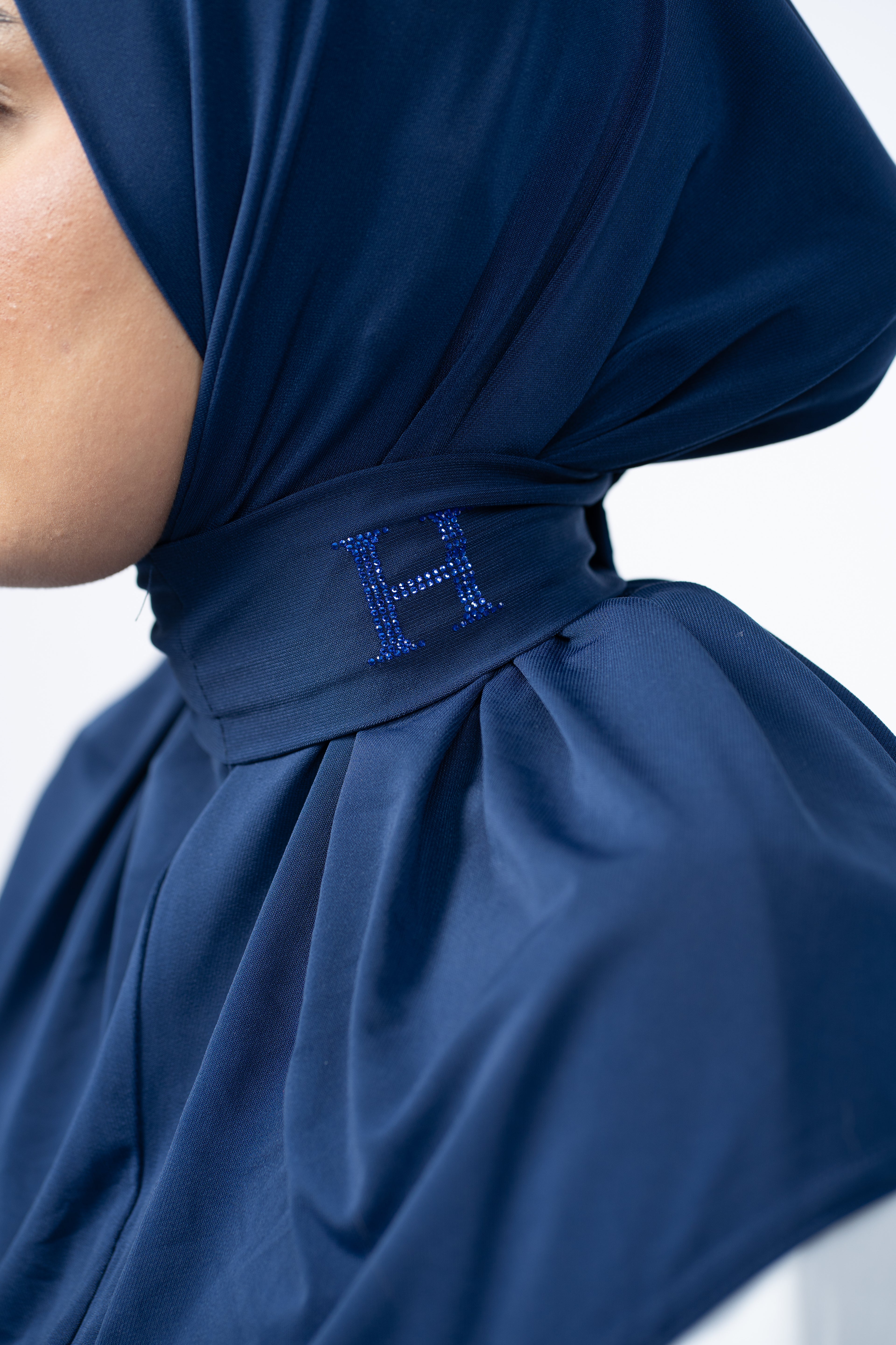 Instant Hijab Stone Midnight Navy