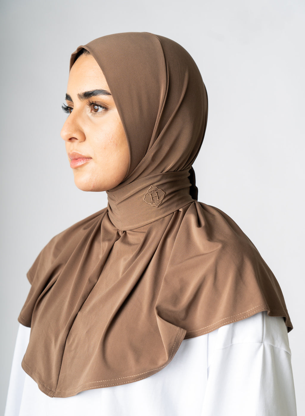 Instant Hijab Mushroom Brown (Beige-Brown)
