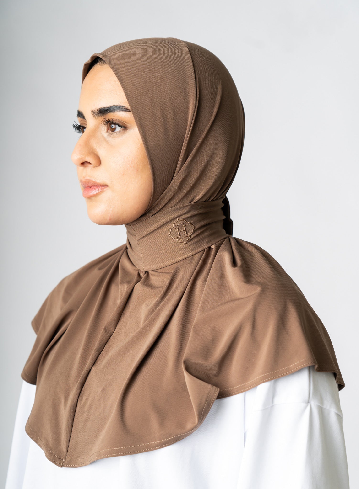 Instant Hijab Mushroom Brown (Beige-Brown)