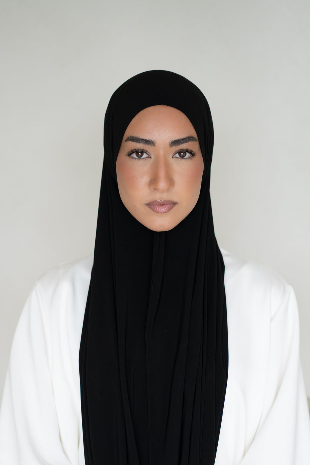 Premium Jersey Hijab Midnight Black (Black)