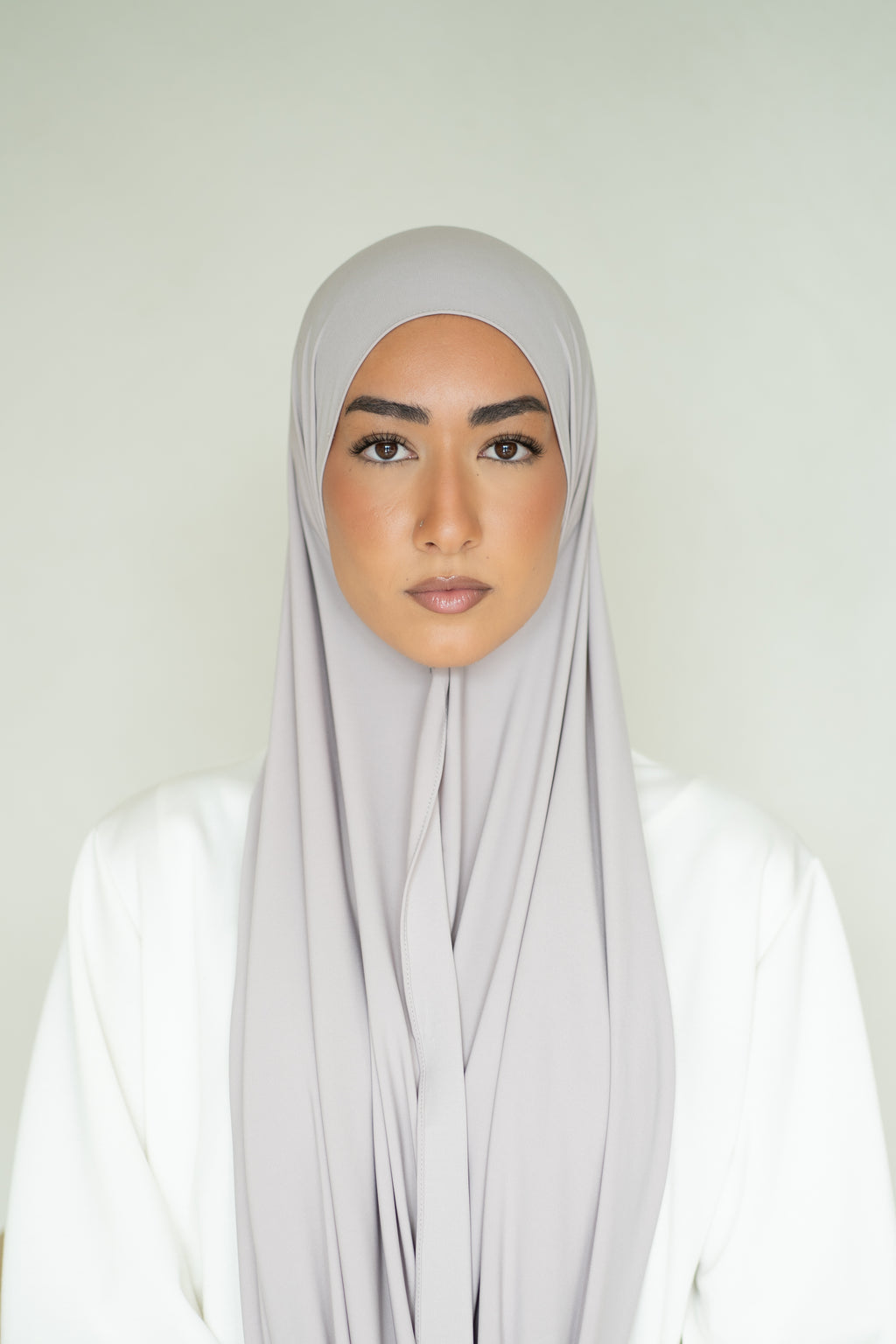 Premium Jersey Hijab Silver Mist (Grey)