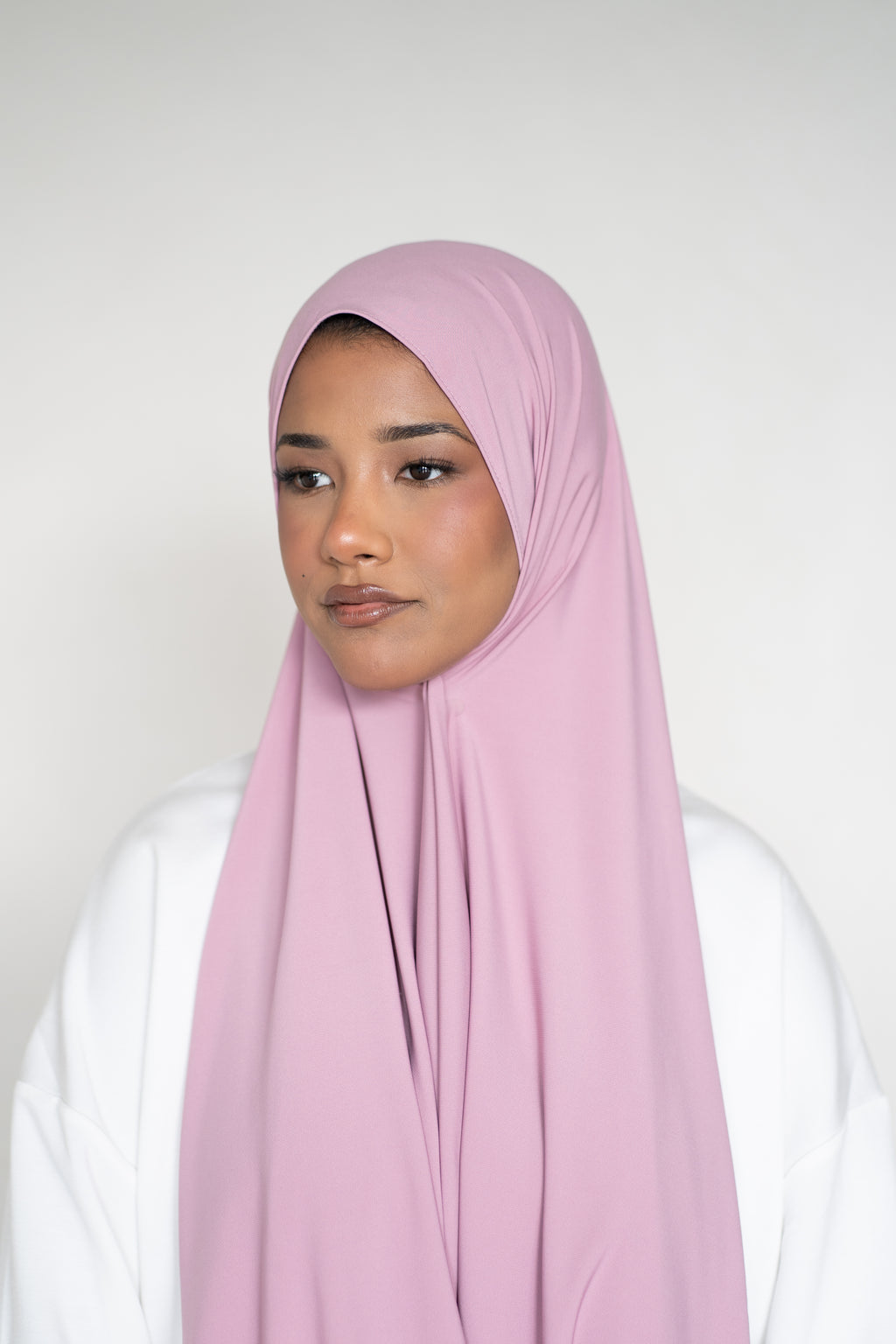 Premium Jersey Hijab Orchid Mist (Pink-Purple)