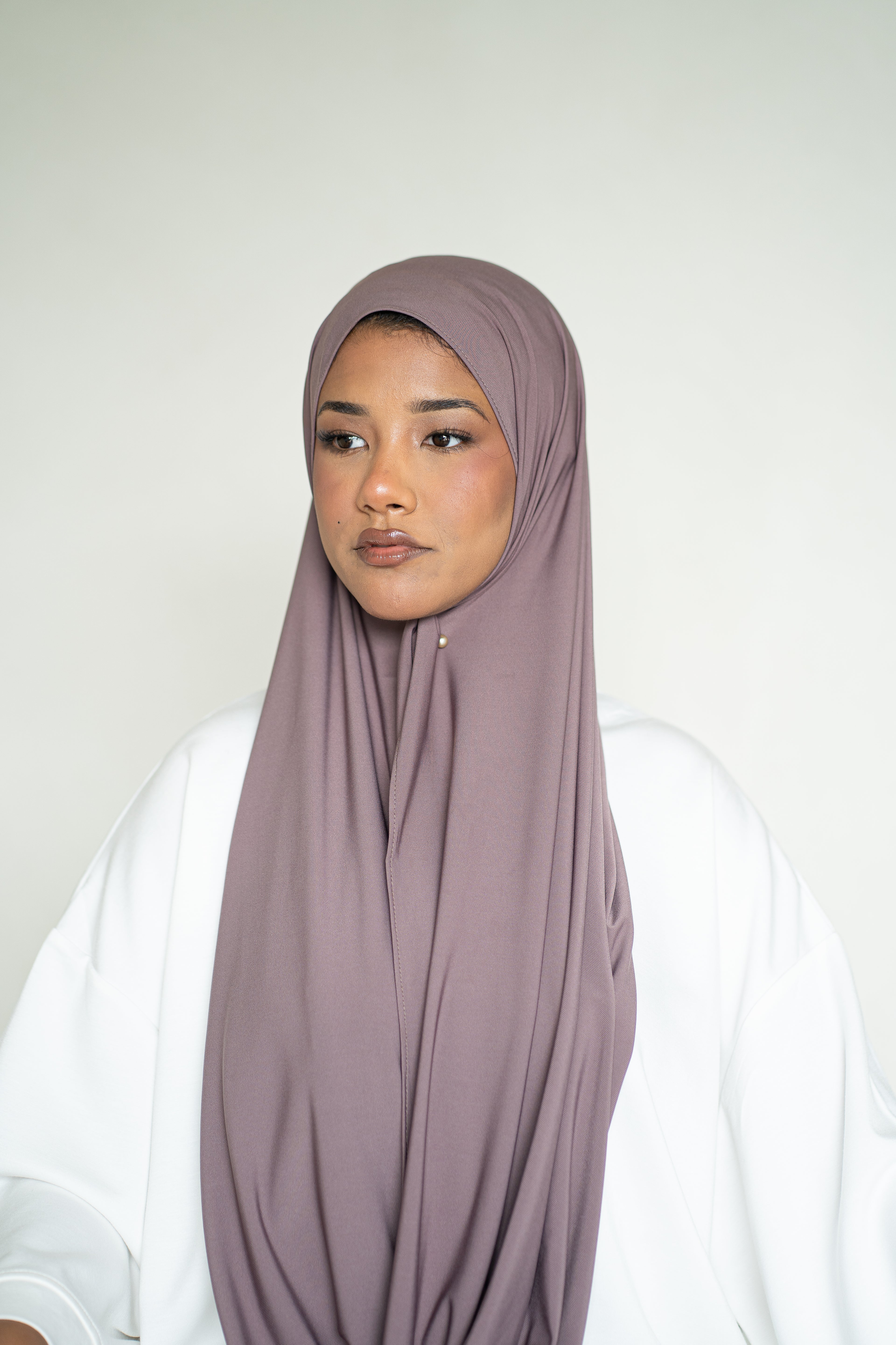 Premium Jersey Hijab Dusty Mocha (Taupe)