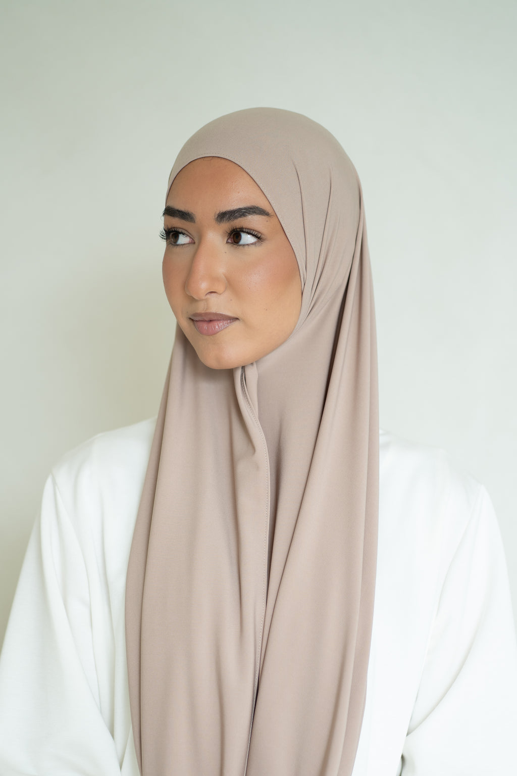 Premium Jersey Hijab Sandstone Glow (Beige-Khaki)