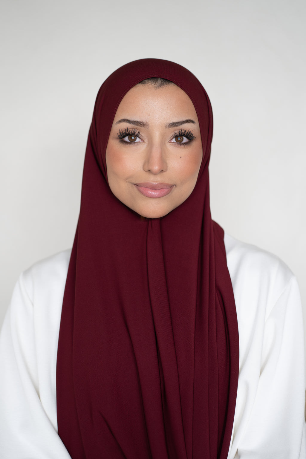 Premium Jersey Hijab Velvet Burgundy (Burgundy)