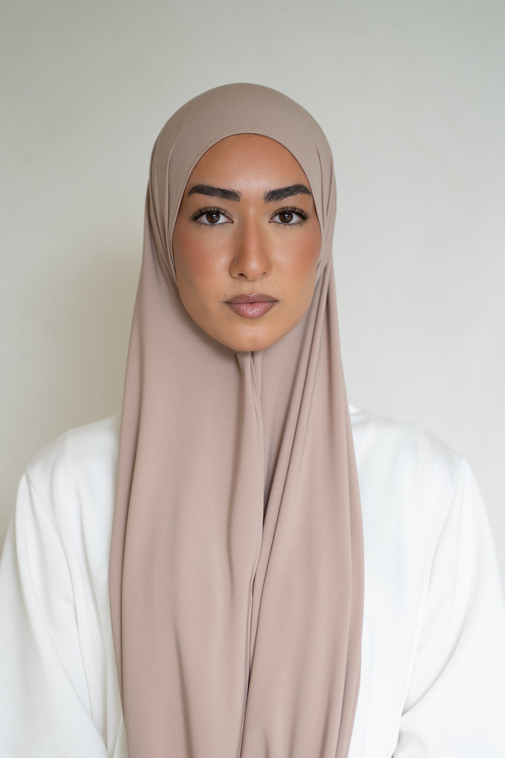Premium Jersey Hijab Sandstone Glow (Beige-Khaki)