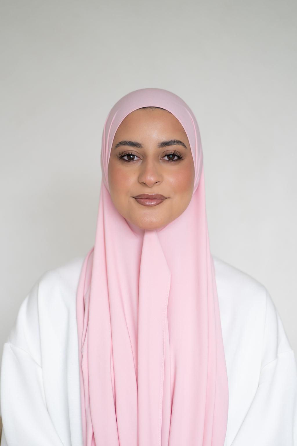 Premium Jersey Hijab Velvet Bloom (Pink)