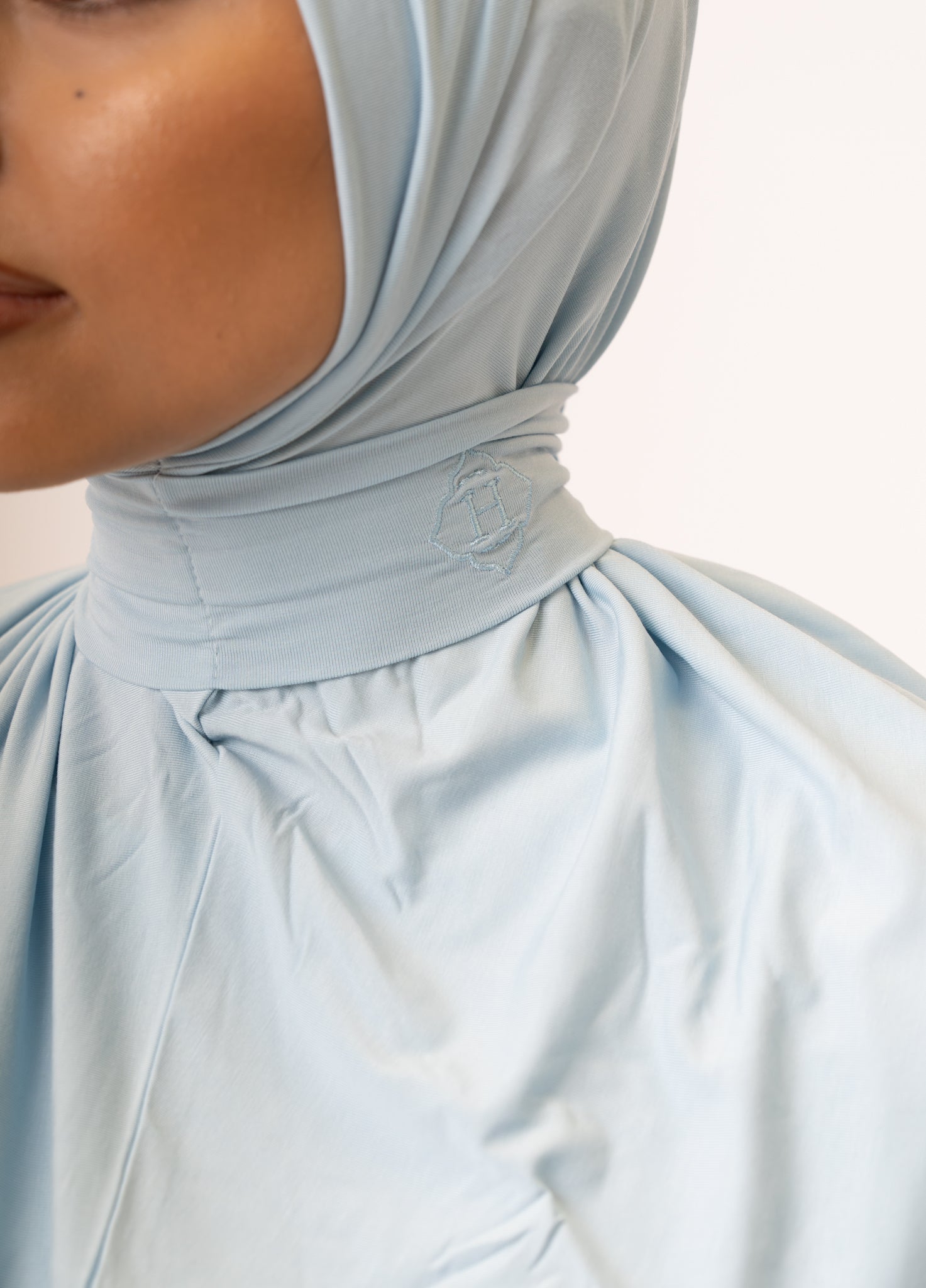Instant Hijab Bamboo Powder Blue (Blue)