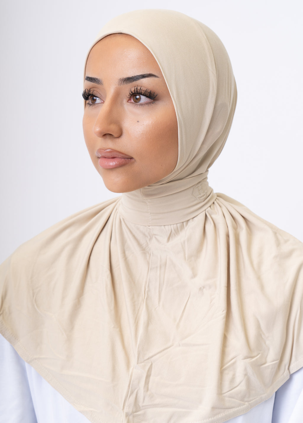Instant Hijab Bamboo Oat Veil (Beige)