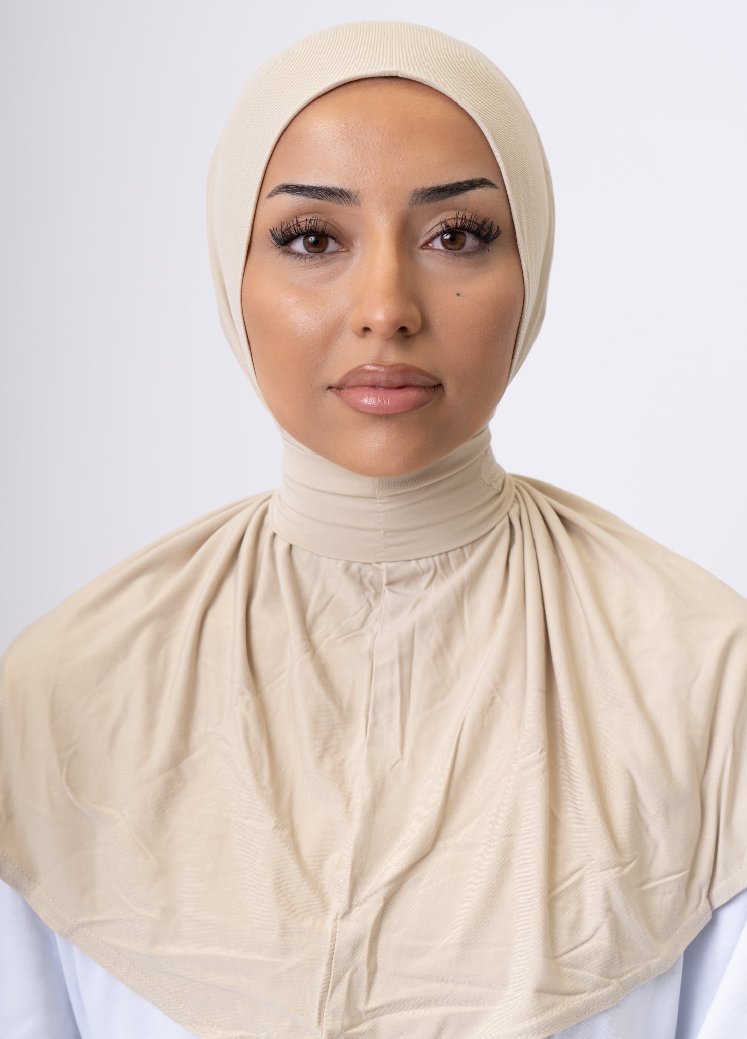 Instant Hijab Bamboo Oat Veil (Beige)