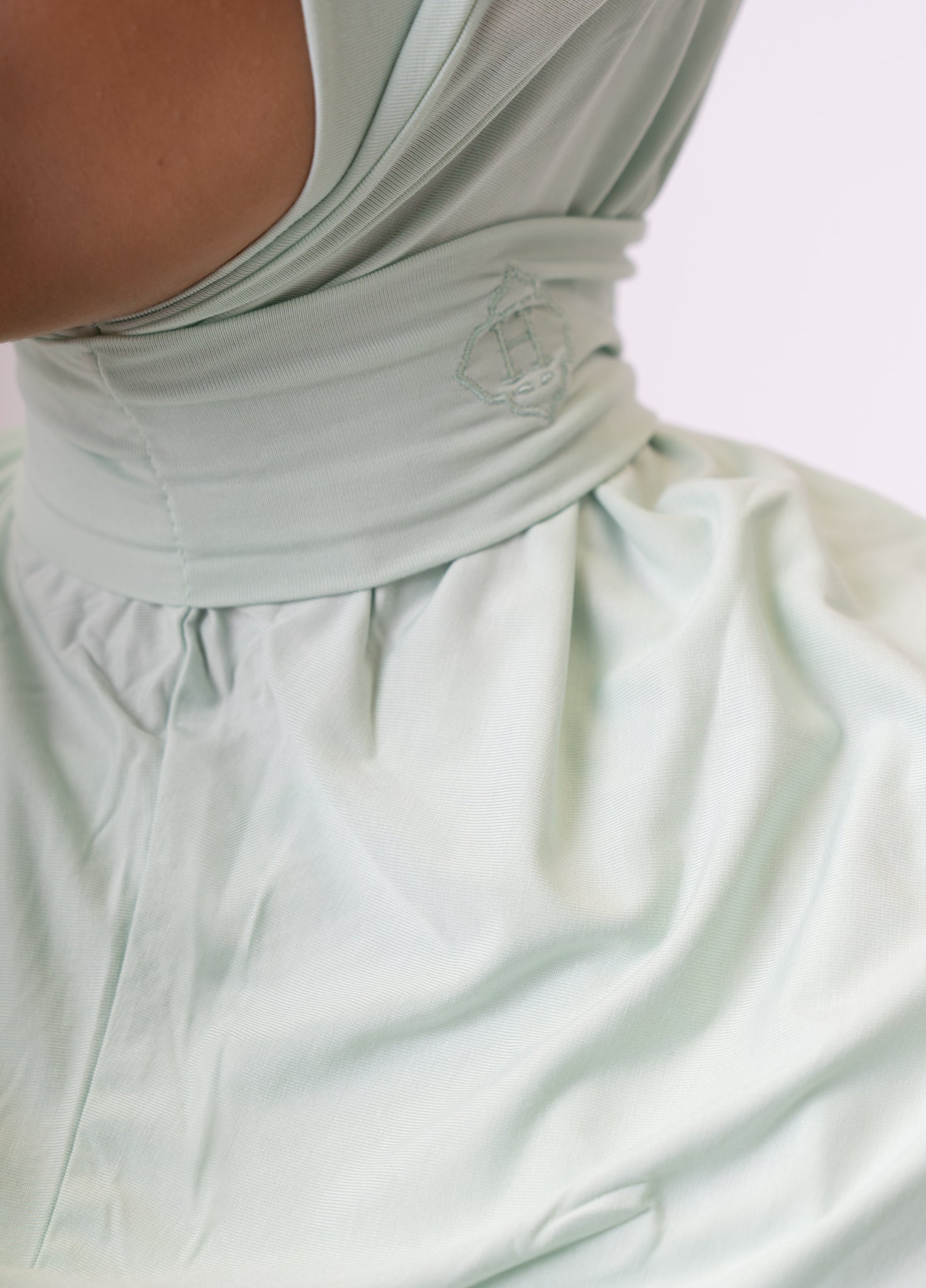 Instant Hijab Bamboo Fresh Mint (Light Green-Blue)