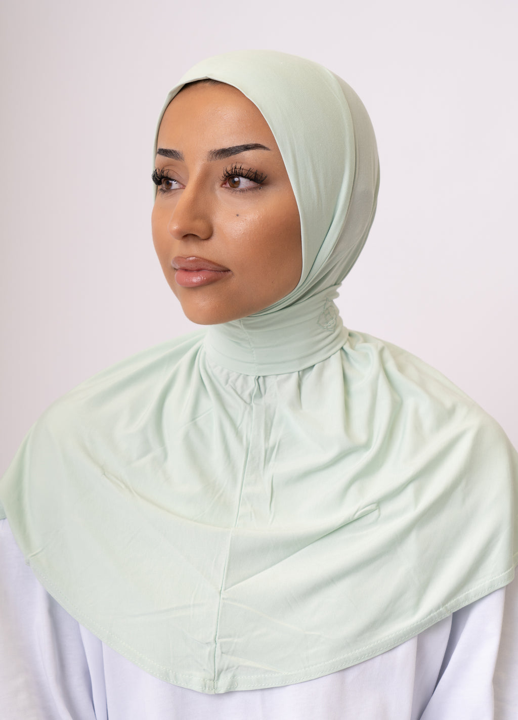 Instant Hijab Bamboo Fresh Mint (Light Green-Blue)