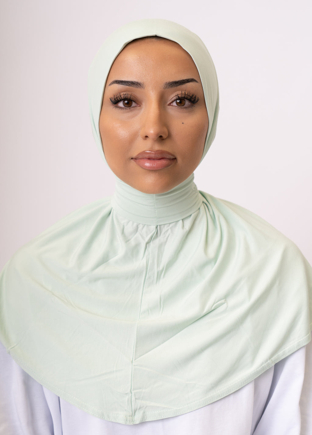 Instant Hijab Bamboo Fresh Mint (Light Green-Blue)