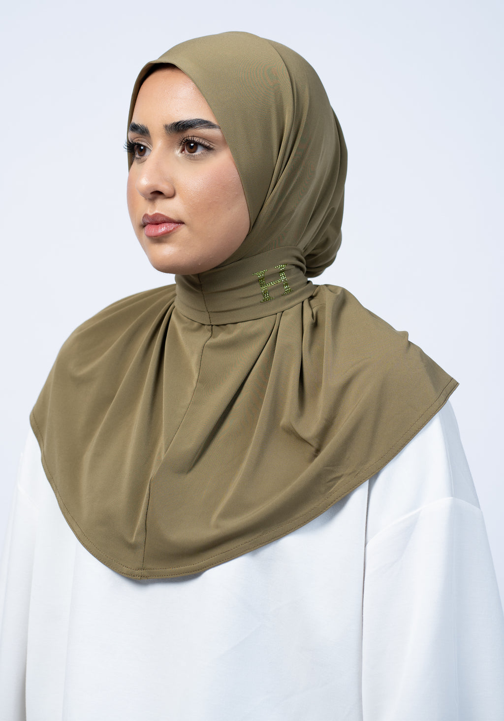 Instant Hijab Stone Edit Golden Olive