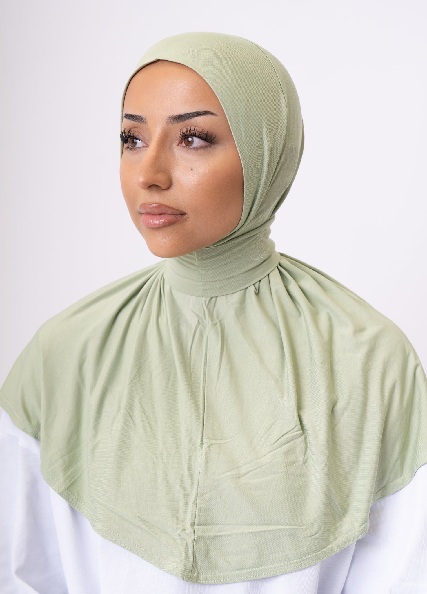 Instant Hijab Bamboo Pistachio Mist (Light Green)