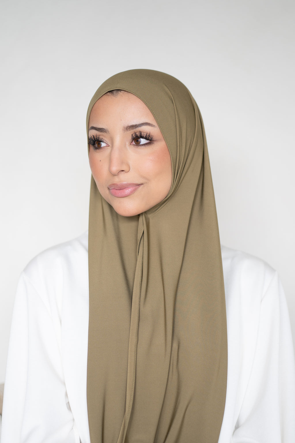 Premium Jersey Hijab Golden Olive (Olive Green)