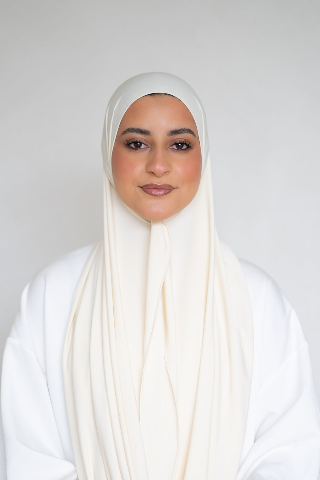 Premium Jersey Hijab Sunbeam Glow (Light Yellow)
